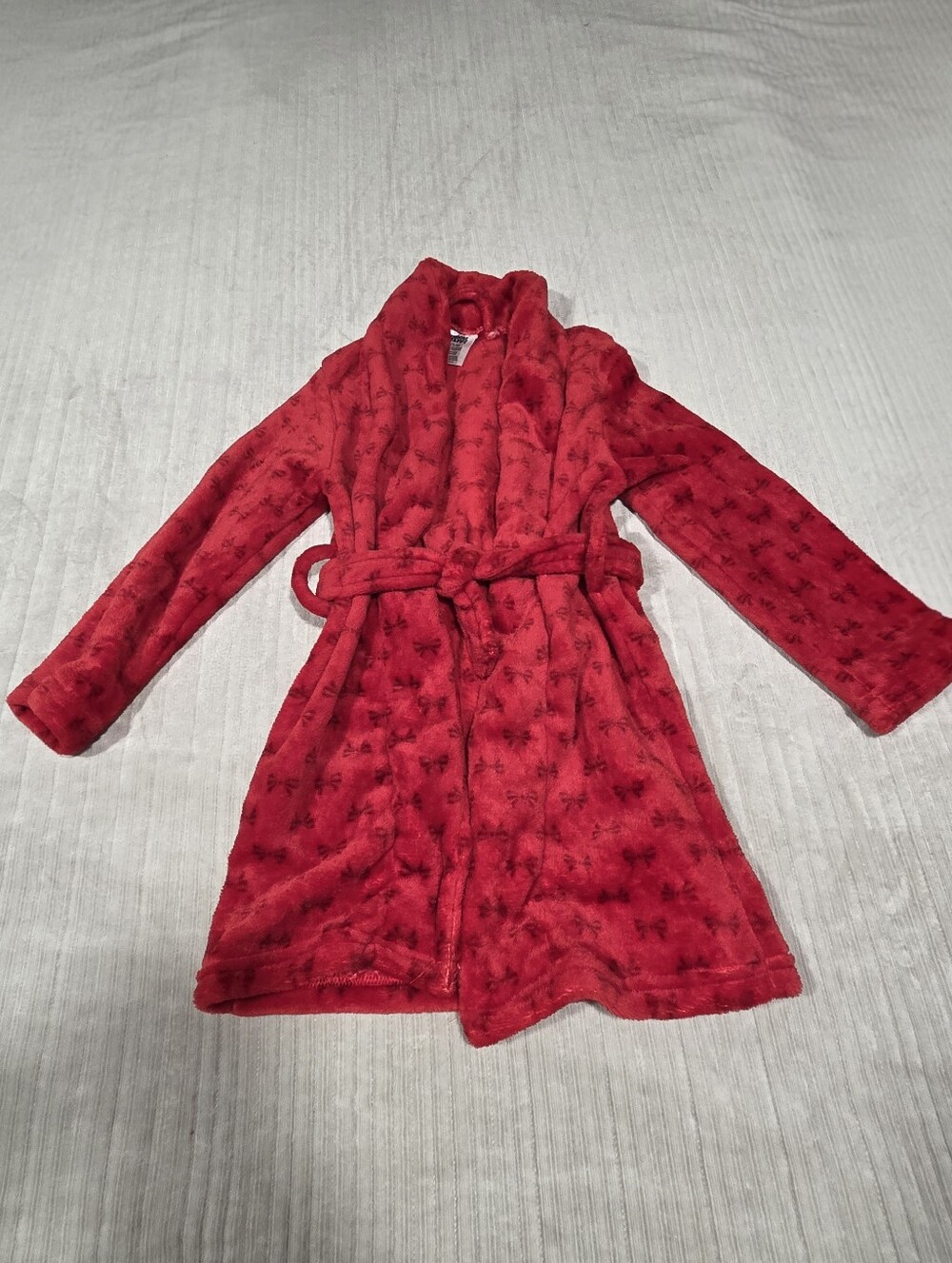 Girls' bathrobe with a coquette print